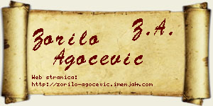 Zorilo Agočević vizit kartica
